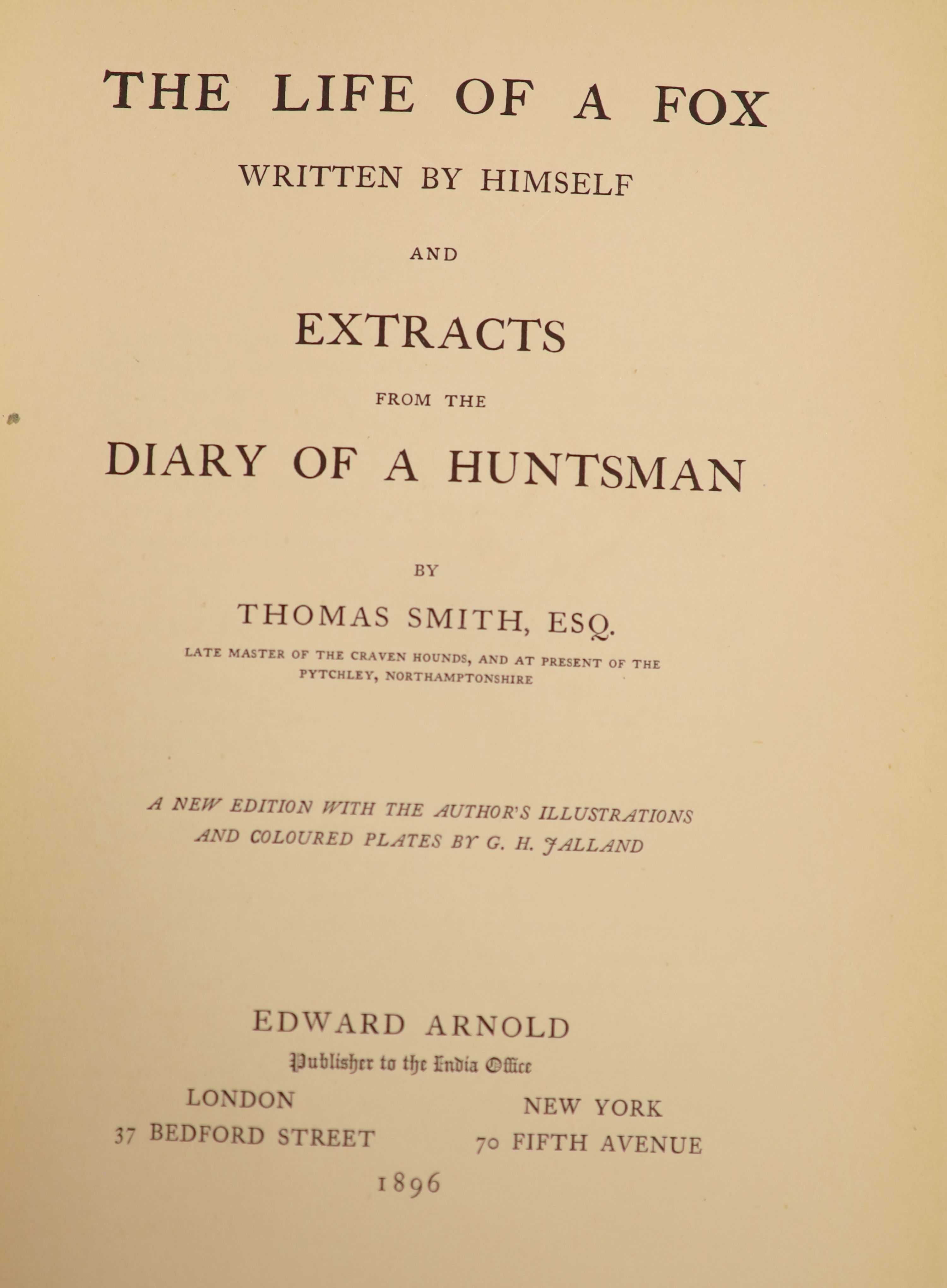 The Sportsman’s Library - edited by Sir Herbert Maxwell - 6 works, all half vellum - Scrope, William - The Art of Deer-Stalking, 1897; Berkeley, Grantley F. - Reminisces of a Huntsman, 1897; ‘’Nimrod’’, [Apperley, Charle